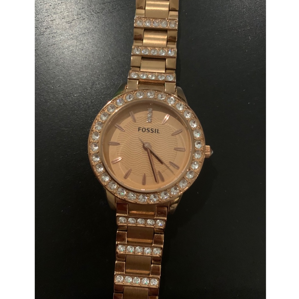 Fossil rose gold watch!